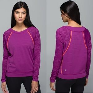 lululemon athletica Purple Pullover with Orange Piping